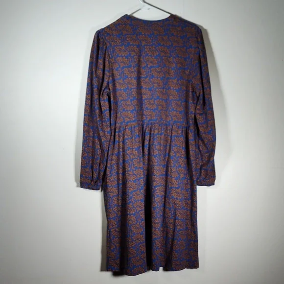 Boden Naomi Relaxed Jersey Dress Gingerbread, Dandelion Sprig 14 - Picture 5 of 13